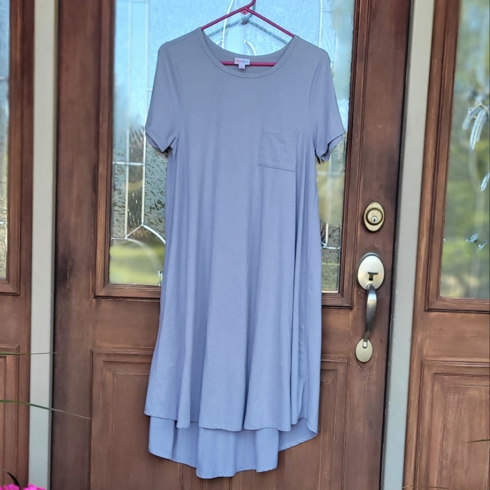 LuLaRoe Grey Medium Carly Dress